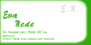 eva mede business card